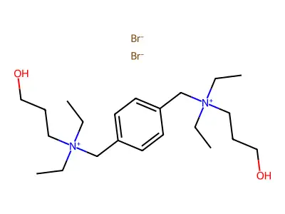 Ammonium, (p-phenylenedimethylene)bis(diethyl(3-hydroxypropyl)-, dibromide structure