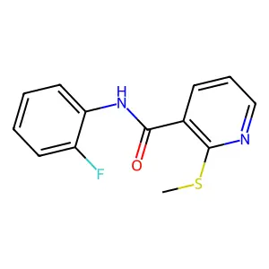 N-(2-fluorophenyl)-2-(methylsulfanyl)pyridine-3-carboxamide structure