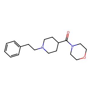 4-[1-(2-Phenylethyl)piperidine-4-carbonyl]morpholine structure