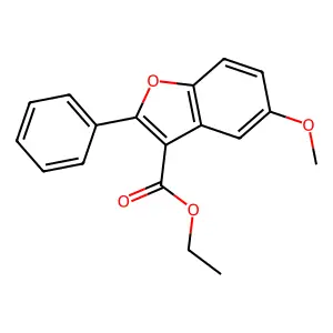 Ethyl 5-methoxy-2-phenyl-1-benzofuran-3-carboxylate structure