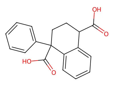 1-Phenyl-1,2,3,4-tetrahydronaphthalene-1,4-dicarboxylic acid structure