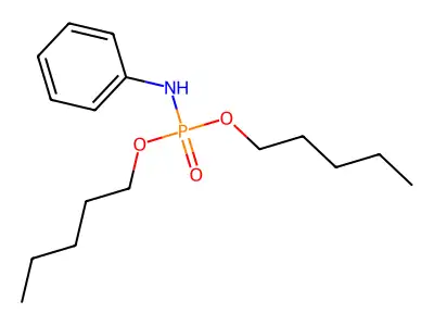Phosphoramidic acid, phenyl-, dipentyl ester structure