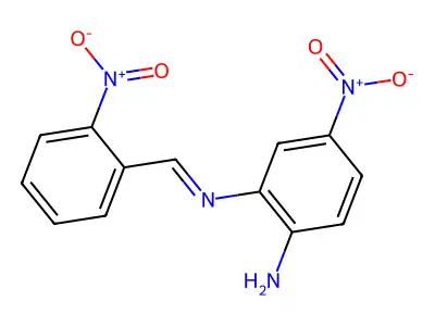 N1-(2-Nitrobenzylidene)-5-nitro-1,2-phenylenediamine structure