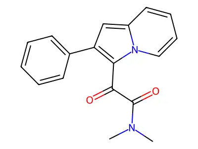 N,N-dimethyl-2-oxo-2-(2-phenylindolizin-3-yl)acetamide structure