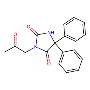 3-(2-Oxopropyl)-5,5-diphenylimidazolidine-2,4-dione structure