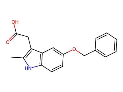 (5-Benzyloxy-2-methyl-1H-indol-3-yl)-acetic acid structure
