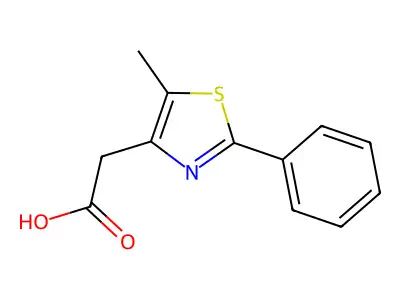 (5-Methyl-2-phenyl-1,3-thiazol-4-yl)acetic acid structure