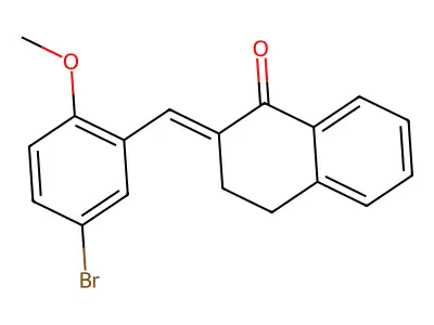 2-[(5-Bromo-2-methoxyphenyl)methylidene]-3,4-dihydronaphthalen-1-one structure
