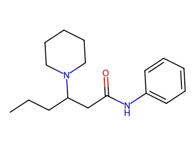 1-Piperidinepropionanilide, beta-propyl- structure