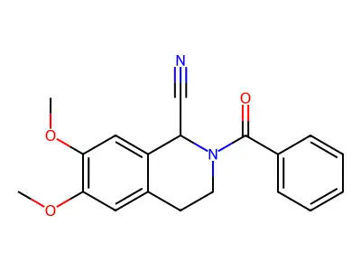 (1s)-2-Benzoyl-6,7-dimethoxy-1,2,3,4-tetrahydroisoquinoline-1-carbonitrile structure