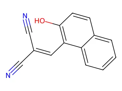 (2-羟基-1-萘基亚甲基)丙二腈 structure