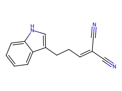 (3-吲哚基)丙烯叉丙二腈 structure