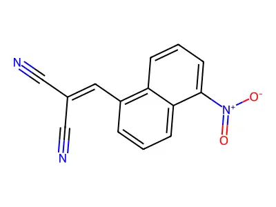 (5-硝基-1-萘基)亚甲基丙二腈 structure