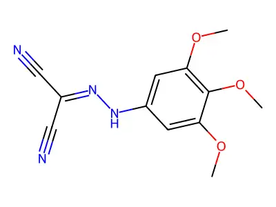 (3,4,5-三甲氧基苯基)腙基丙二腈 structure