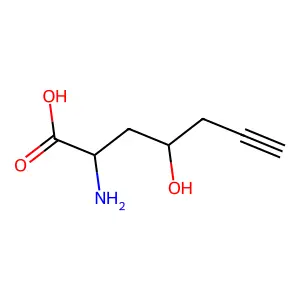 (2S,4R)-2-氨基-4-羟基庚-6-炔酸 structure