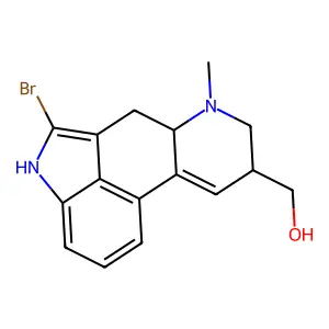 Ergoline-8-methanol, 2-bromo-9,10-didehydro-6-methyl-, (8beta)- structure