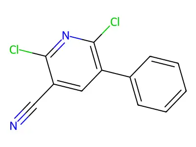 2,6-Dichloro-5-phenylnicotinonitrile structure