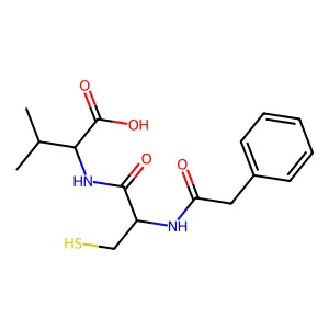 Phenylacetylcysteinylvaline structure