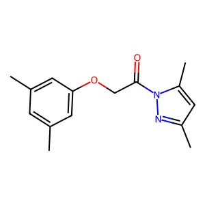 1-(3,5-dimethyl-1H-pyrazol-1-yl)-2-(3,5-dimethylphenoxy)ethanone structure