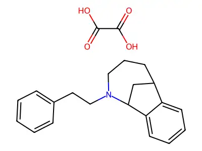 1,6-Methano-2-benzazocine, 1,2,3,4,5,6-hexahydro-2-phenethyl-, oxalate structure