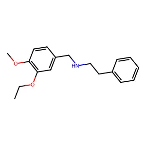 N-(3-ethoxy-4-methoxybenzyl)-2-phenylethanamine structure