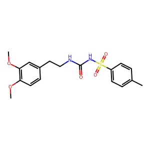 N-{[2-(3,4-dimethoxyphenyl)ethyl]carbamoyl}-4-methylbenzenesulfonamide structure