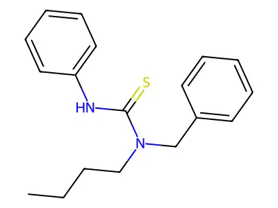 1-Benzyl-1-butyl-3-phenyl-2-thiourea structure