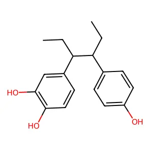 4-[4-(4-Hydroxyphenyl)hexan-3-yl]benzene-1,2-diol structure