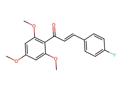 3-(4-Fluorophenyl)-1-(2,4,6-trimethoxyphenyl)prop-2-en-1-one structure