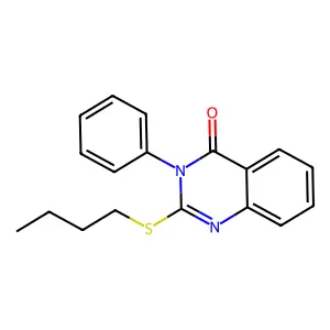 2-Butylsulfanyl-3-phenylquinazolin-4-one structure