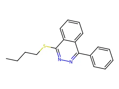1-Butylsulfanyl-4-phenylphthalazine structure