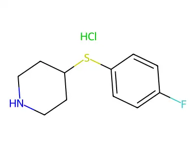 Piperidine, 4-[(4-fluorophenyl)thio]- structure