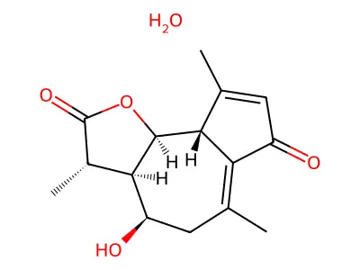 4-Hydroxy-3,6,9-trimethyl-3,3a,4,5,9a,9b-hexahydroazuleno(4,5-b)furan-2,7-dione structure