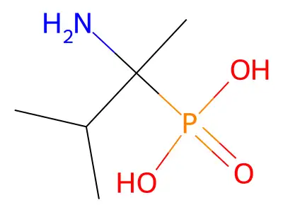 (2-Amino-3-methylbutan-2-yl)phosphonic acid structure