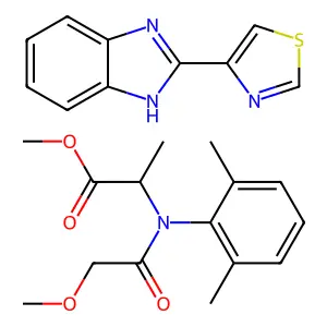 Thiabendazole-metalaxyl mixt structure