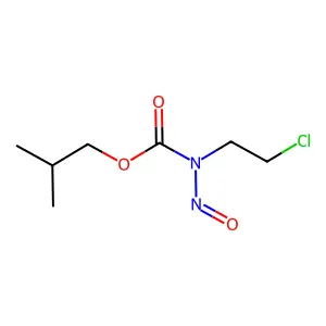 2-methylpropyl N-(2-chloroethyl)-N-nitrosocarbamate structure