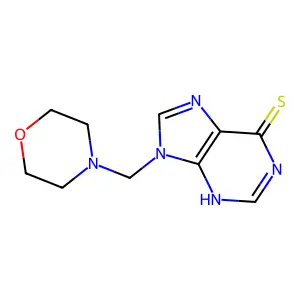 9H-Purine-6(1H)-thione, 9-(morpholinomethyl)- structure