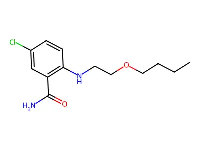 2-((2-丁氧乙基)氨基)-5-氯苯甲酰胺 structure