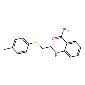 Benzamide, 2-((2-((4-methylphenyl)thio)ethyl)amino)- structure