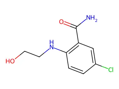 Benzamide, 5-chloro-2-((2-hydroxyethyl)amino)- structure