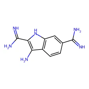 3-Amino-2,6-diamidino-indole structure