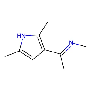 N-[1-(2,5-dimethyl-1H-pyrrol-3-yl)ethylidene]-N-methylamine structure
