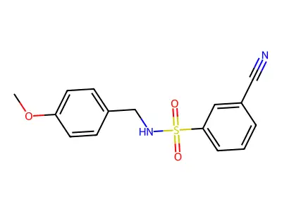 3-Cyano-N-(4-methoxybenzyl)benzenesulfonamide structure