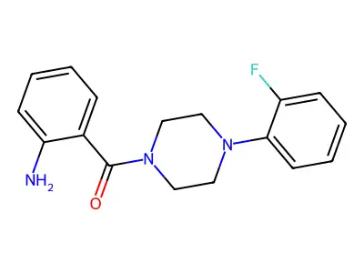 2-Aminophenyl 4-(2-fluorophenyl)piperazinyl ketone structure