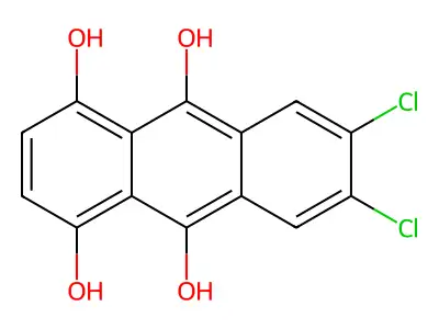 6,7-Dichloroanthracene-1,4,9,10-tetrol structure