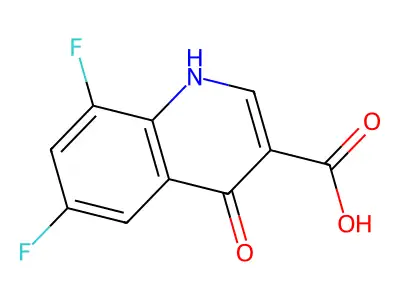 6,8-Difluoro-4-hydroxy-3-quinolinecarboxylic acid structure