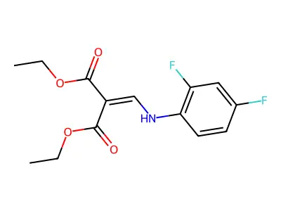 Diethyl 2-[(2,4-difluoroanilino)methylene]malonate structure