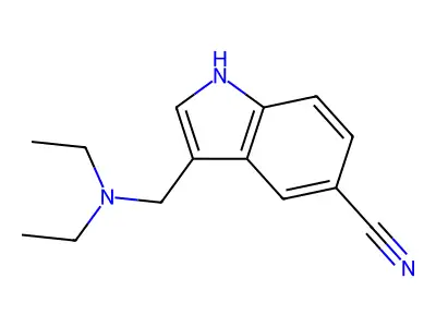 3-(二乙氨甲基)吲哚-5-甲腈 structure