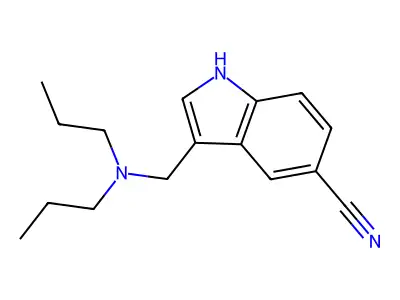 3-(二丙氨甲基)吲哚-5-甲腈 structure