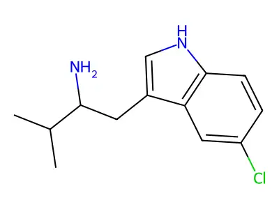1-(5-氯-1H-吲哚-3-基)-3-甲基丁-2-胺 structure